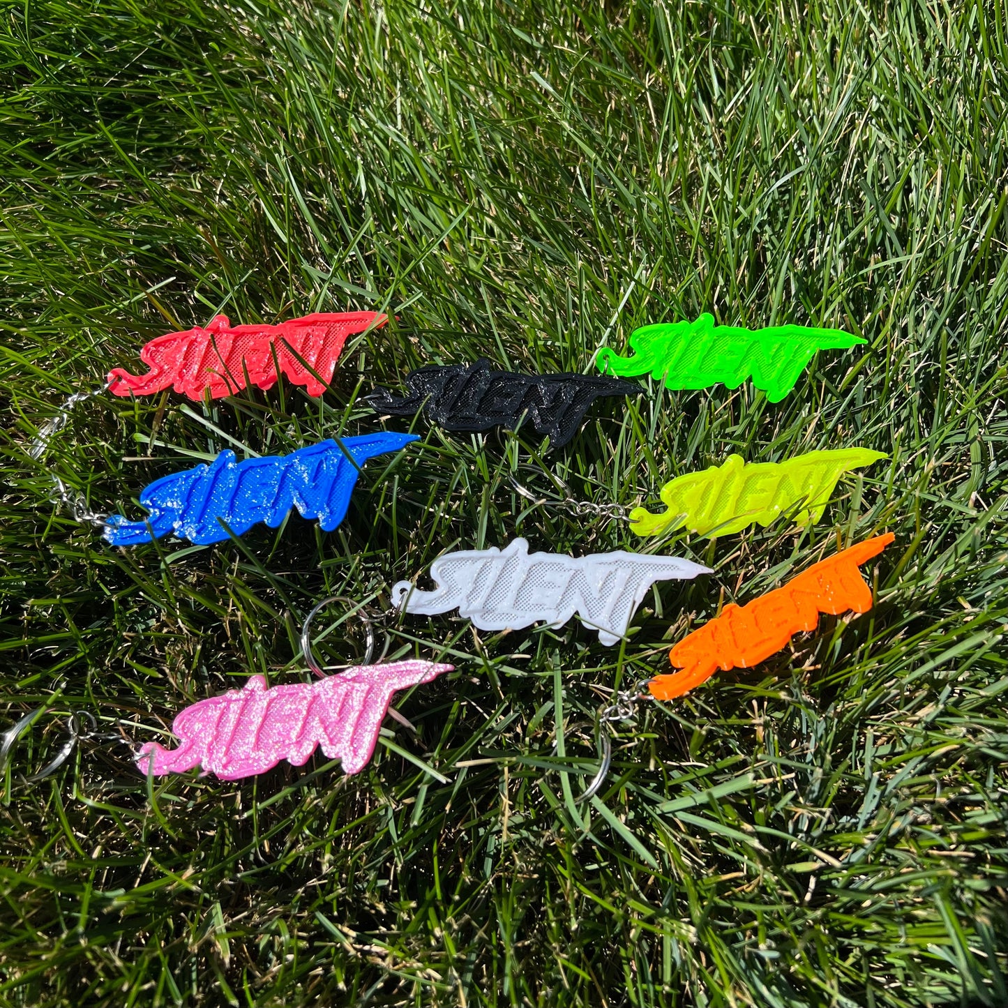 3D SILENT Logo Keychains