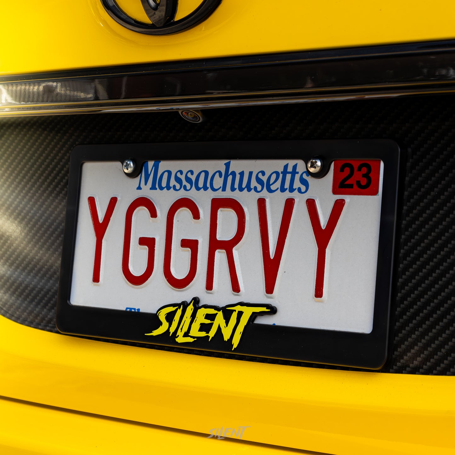SILENT License Plate Frame