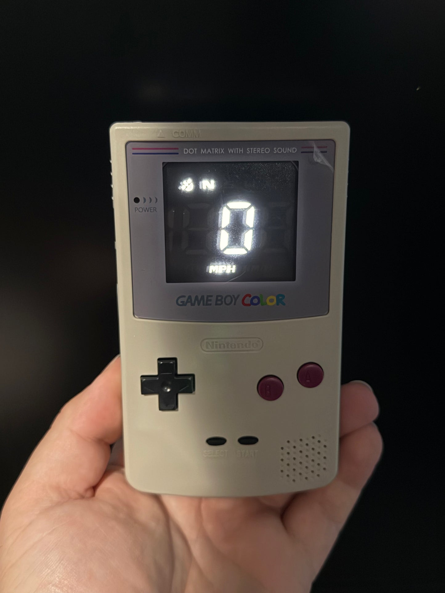 Gameboy Color GPS Speedometer