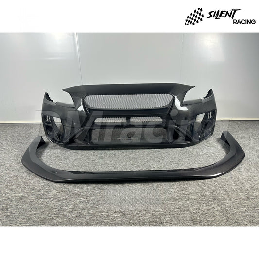 VARIS Style Carbon Fiber Front Bumper + Lip  - Subaru WRX/STI (15-21)